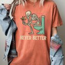 XXXL Yam Never Better Skeleton Witch Aesthetic Halloween Spooky Meme Graphic Comfort Colors Tee