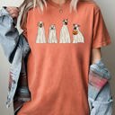 XXL Yam Spooky Ghost Dogs Halloween Witch Costume Vintage Style Ghostly Canine Night Scene Comfort Colors Tee