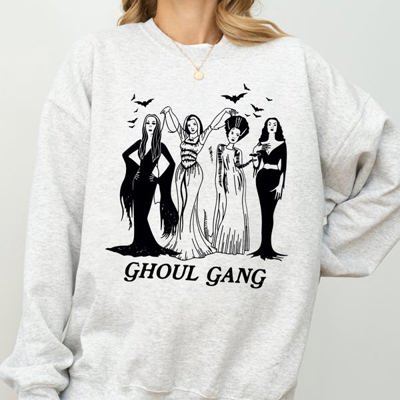 Ghoul Gang Witch Halloween Spooky Costume Meme Trendy Cozy Soft Premium Warm Sweatshirt