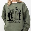 XL Military Green Ghoul Gang Witch Halloween Spooky Costume Meme Trendy Cozy Soft Premium Warm Sweatshirt