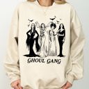 Medium Sand Ghoul Gang Witch Halloween Spooky Costume Meme Trendy Cozy Soft Premium Warm Sweatshirt