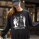 XL Black Ghoul Gang Witch Halloween Spooky Costume Meme Trendy Cozy Soft Premium Warm Sweatshirt
