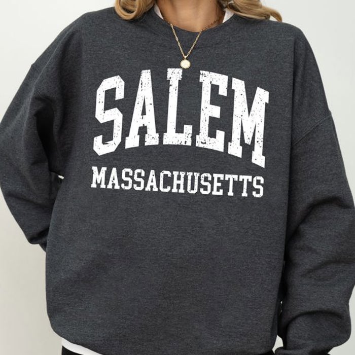 Salem Massachusetts Witch Halloween Spooky Meme Costume Aesthetic Gothic Sweatshirt