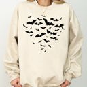  Flying Bats Halloween Spooky Witch Meme Costume Cozy Warm Soft Graphic Sweatshirt