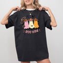 Small Black Boo Haw Mini Cowboy Ghosts Halloween Witch Meme Spooky Vintage Costume Design Comfort Colors Tee