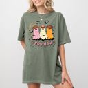 XXXL Moss Dark Green Boo Haw Mini Cowboy Ghosts Halloween Witch Meme Spooky Vintage Costume Design Comfort Colors Tee