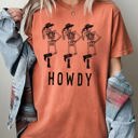 XXXL Yam Howdy Skeleton Cowboy Ghost Halloween Spooky Costume Icon Print Collection Comfort Colors Tee