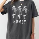 XXXL Pepper Dark Gray Howdy Skeleton Cowboy Ghost Halloween Spooky Costume Icon Print Collection Comfort Colors Tee