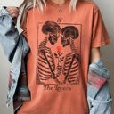  The Lovers Skeleton Ghost Witch Aesthetic Meme Halloween Spooky Costume Comfort Colors Tee