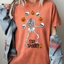XXXL Yam Stay Spooky Skeleton Ghost Witch Halloween Costume Classic Design Comfort Colors Tee