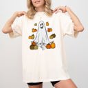 XL Ivory Cream Ghost And Pumpkins Halloween Skeleton Ghost Funny Witch Aesthetic Meme Spooky Costume Comfort Colors Tee