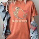 Medium Yam Never Better Mermaid Skeleton Ghost Witch Meme Halloween Spooky Comfort Colors Tee