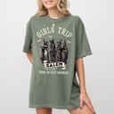 XXL Moss Dark Green Girls Trip Salem Skeleton Ghost Witch Meme Halloween Spooky Costume Comfort Colors Tee