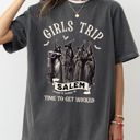 XXL Pepper Dark Gray Girls Trip Salem Skeleton Ghost Witch Meme Halloween Spooky Costume Comfort Colors Tee