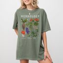 Medium Moss Dark Green Herbology Mushroom Skeleton Ghost Witch Meme Halloween Spooky Costume Comfort Colors Tee