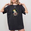 Large Black Sleeping Beauty Skeleton Witch Meme Halloween Gothic Nightmare Comfort Colors Tee