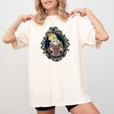 Small Ivory Cream Sleeping Beauty Skeleton Witch Meme Halloween Gothic Nightmare Comfort Colors Tee