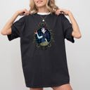 Medium Black Snow White Princess Skeleton Witch Aesthetic Meme Halloween Spooky Costume Comfort Colors Tee
