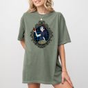 Small Moss Dark Green Snow White Princess Skeleton Witch Aesthetic Meme Halloween Spooky Costume Comfort Colors Tee