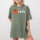 XXXL Moss Dark Green Pacman Pumpkin Spooky Skeleton Witch Meme Halloween Costume Collection Comfort Colors Tee