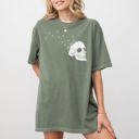 Large Moss Dark Green Dandelion Skull Spooky Skeleton Witch Halloween Costume Meme Funny Graphic Comfort Colors Tee