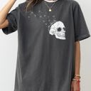 XL Pepper Dark Gray Dandelion Skull Spooky Skeleton Witch Halloween Costume Meme Funny Graphic Comfort Colors Tee