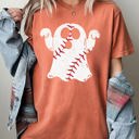  Baseball Ghost Spooky Skeleton Witch Meme Halloween Costume Art Comfort Colors Tee