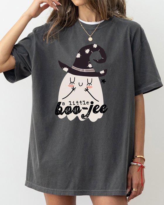Boo-Jee Ghost Spooky Skeleton Witch Halloween Meme Graphic Artwork Comfort Colors Tee