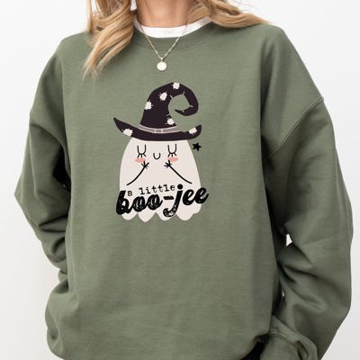 Boo-Jee Ghost Spooky Skeleton Witch Halloween Costume Night Parade Edition Sweatshirt