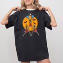 XL Black Cheerleader Skeleton Ghost Spooky Funny Witch Aesthetic Meme Halloween Costume Comfort Colors Tee