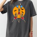 Large Pepper Dark Gray Cheerleader Skeleton Ghost Spooky Funny Witch Aesthetic Meme Halloween Costume Comfort Colors Tee