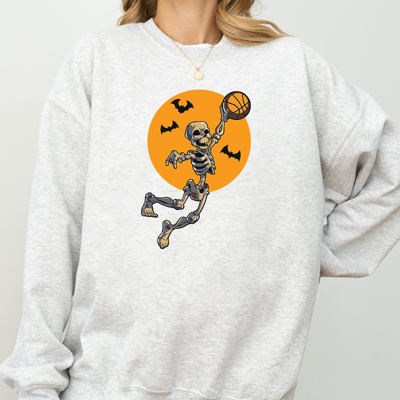 Basketball Skeleton Spooky Meme Witch Halloween Costume Limited Edition Sweatshirt