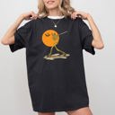 Small Black Golf Skeleton Spooky Funny Witch Halloween Meme Aesthetic Costume Comfort Colors Tee