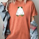 Small Yam Frog Ghost Skeleton Spooky Witch Halloween Meme Costume Night Parade Comfort Colors Tee