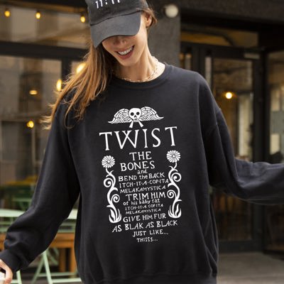 Twist The Bones Skeleton Spooky Ghost Witch Meme Halloween Costume Haunted Sweatshirt