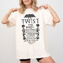 Large Ivory Cream Twist The Bones Skeleton Spooky Ghost Witch Aesthetic Halloween Costume Comfort Colors Tee