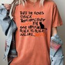Small Yam Twist The Bones Cat Skeleton Spooky Ghost Witch Halloween Graphic Comfort Colors Tee