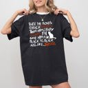 Large Black Twist The Bones Cat Skeleton Spooky Ghost Witch Halloween Graphic Comfort Colors Tee