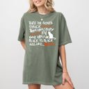 Small Moss Dark Green Twist The Bones Cat Skeleton Spooky Ghost Witch Halloween Graphic Comfort Colors Tee