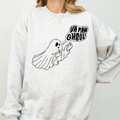 Va Fan Ghoul Skeleton Spooky Ghost Witch Halloween Costume Edition Graphic Sweatshirt