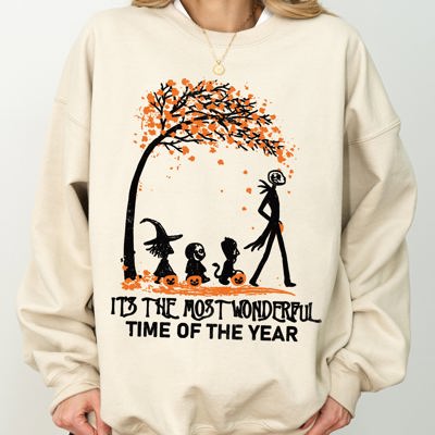 It's The Most Wonderful Time Horror Movie Skeleton Spooky Ghost Witch Meme Halloween Costume Sweatshirt