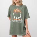 Small Moss Dark Green It's The Most Wonderful Time Comfort Colors Tee