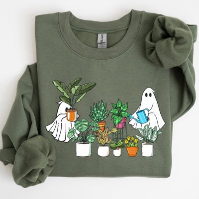 Plant Lover Ghost Skeleton Spooky Witch Meme Halloween Costume Limited Edition Sweatshirt