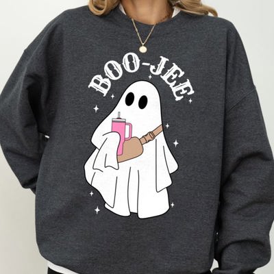 Boo-Jee Ghost Skeleton Spooky Funny Witch Aesthetic Meme Halloween Costume Sweatshirt