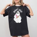 Small Black Boo-Jee Ghost Skeleton Spooky Witch Meme Halloween Costume Mashup Comfort Colors Tee