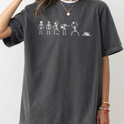 Dancing Skeletons Ghost Spooky Witch Halloween Meme Costume Vintage Vibe Comfort Colors Tee
