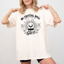 XXXL Ivory Cream Crystal Ball Skeleton Funny Pumpkin Spooky Witch Aesthetic Meme Halloween Costume Comfort Colors Tee
