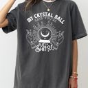 XL Pepper Dark Gray Crystal Ball Skeleton Funny Pumpkin Spooky Witch Aesthetic Meme Halloween Costume Comfort Colors Tee