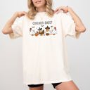 XL Ivory Cream Funny Halloween Meme Chicken Sheet Ghost Skeleton Witch Pumpkin Comfort Colors Tee