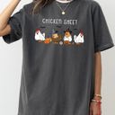 Large Pepper Dark Gray Funny Halloween Meme Chicken Sheet Ghost Skeleton Witch Pumpkin Comfort Colors Tee